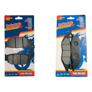 Genérico - Pastillas Freno Delanteras + Traseras Moto Honda Invicta 150 Negro