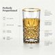 thumbnail image 4 of Godinger Vasos Highball con Borde Dorado, Juego de 4, Cristal Tallado, 4 of 6