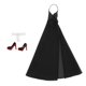 thumbnail image 3 of 1/6 Sexy Vestido Sin Respaldo Ropa Interior Zapatos De Tacón Alto Para Juguetes Calientes Figura Negro, 3 of 5