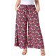 thumbnail image 1 of Pantalones Anchos de Pierna Floral de Talla Grande para Mujer de Agnes Orinda, con Lazo Frontal, Estilo Boho, Fluidos, Casuales, de Playa, con Bolsillos 1X Negro Rosa, 1 of 6