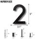 thumbnail image 5 of Números para casa HouSi de metal de acero inoxidable de 12.7 cm en negro, 5 of 8