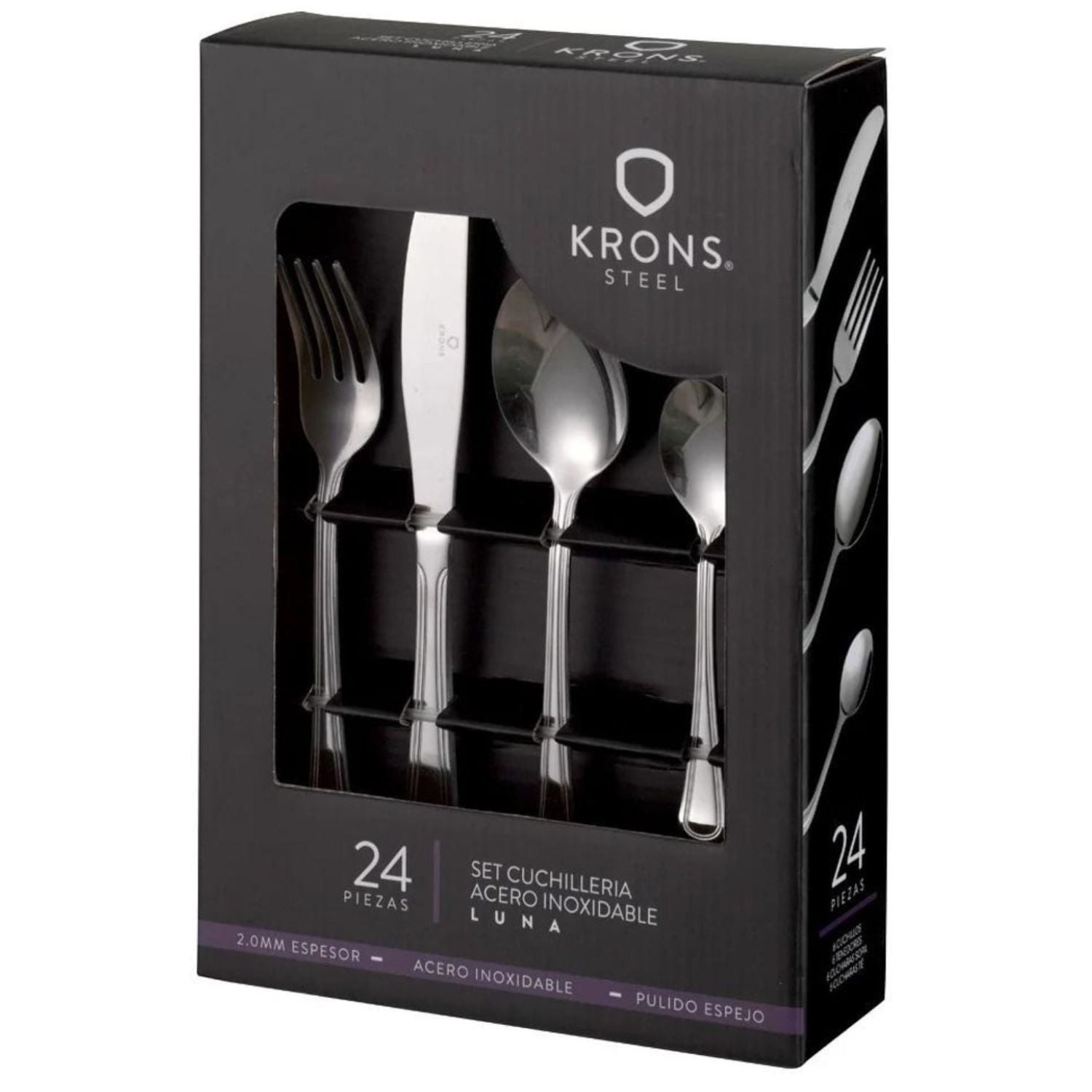 Krons - Set Cubiertos 24 Pzs Lincoln Acero Inox Set Cuchilleria