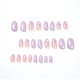 thumbnail image 2 of Spring Summer Trendy Purple Fake Nails, Glossy Floral Pattern False Nails, Women's French Tips Cute Press On Nails, 2 of 2