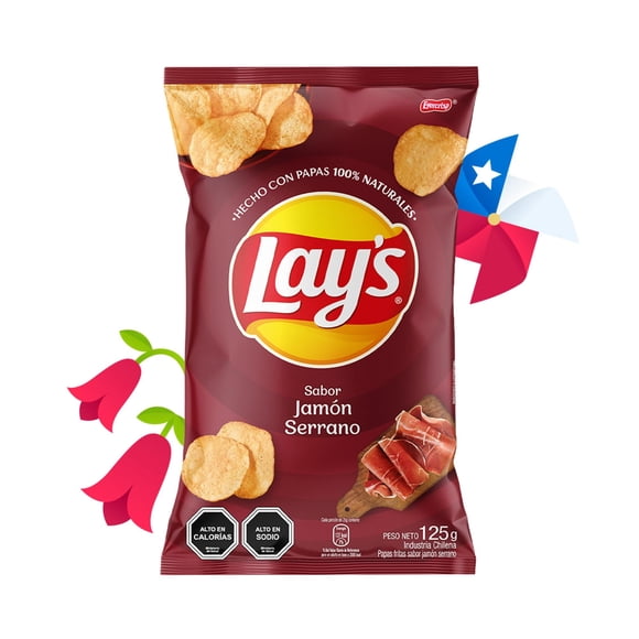 Papas Fritas Lay'S Sabor Jamón Serrano 125G, 125 g