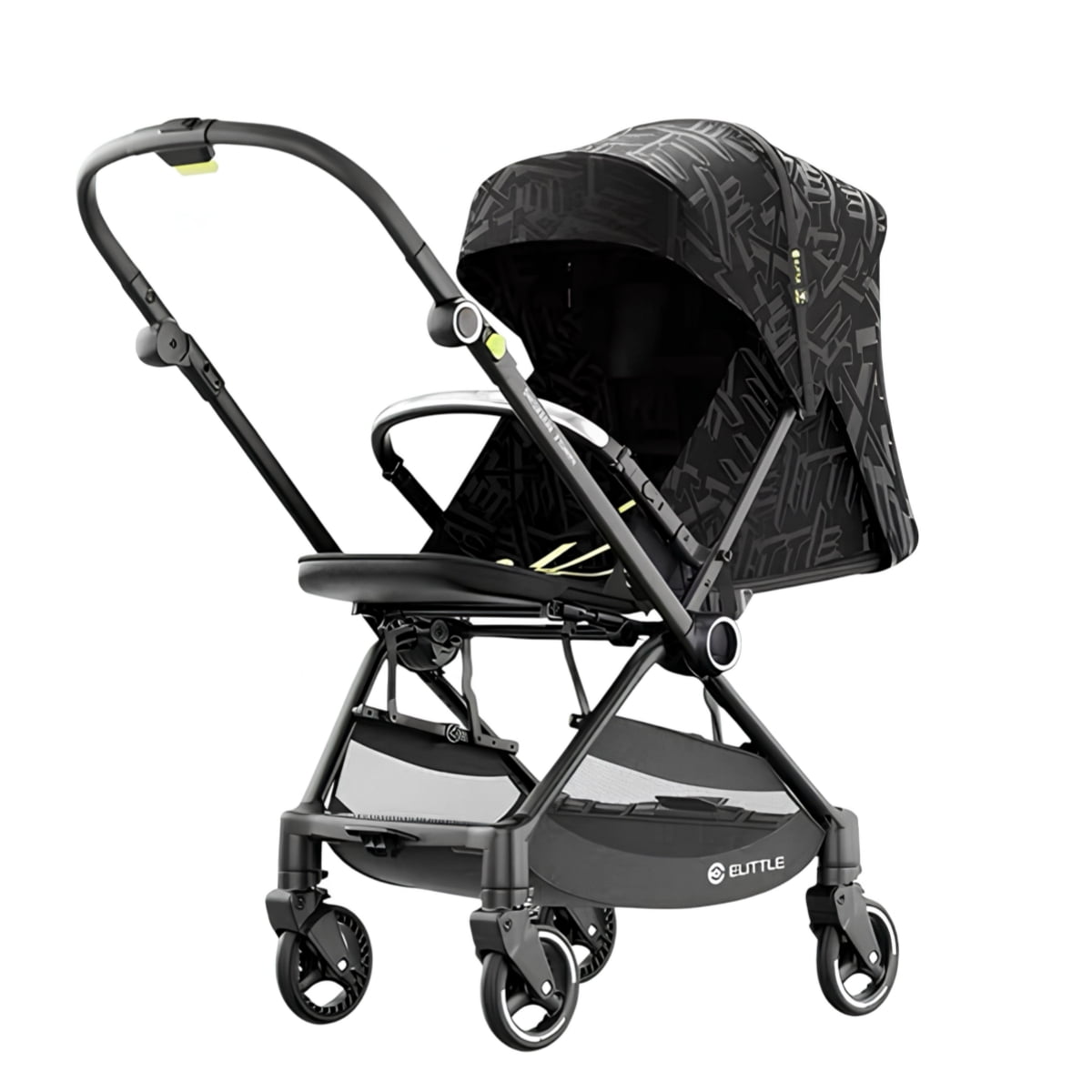 Lubabycas - Coche De Paseo Reversible Nueva Tecnología Elittle E7 Negro