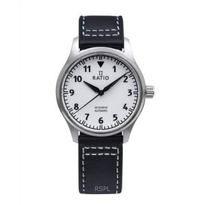 Reloj Ratio Skysurfer Piloto Esfera Completamente Luminosa Cuero Automático Rts307 200M Reloj Para Hombre