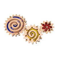 Bothyi - Piezas De Tablero Sensorial De Juguete De Madera Diy, Juguete De Desarrollo De Regalo De Cumpleaños, Engranajes Duraderos