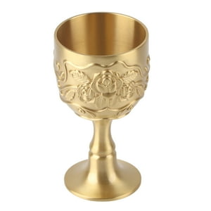 Copa De Latón Vintage, Cáliz Real En Relieve, Rosa, Leche, Té, Vino, Whisky, Copa Pequeña, Suministros Para Fiestas