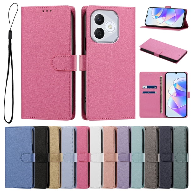 Cartera Funda para Honor 400 Lite Carga Inalámbrica, Rojo Rosa