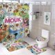 thumbnail image 1 of Juego de Cortina de Baño Desmarcar Mouk-Theme 4 Piezas, 1 of 6