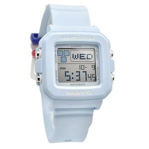Reloj Casio Baby-G Plus Digital Light Blue Resin Strap Quartz Bgd-10L-2 100M Women'S Watch With Extra Band Loops