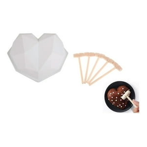 Genérico - Molde Corazon Diamante Corazón Geometrico + 5 Mini Martillos