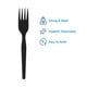 thumbnail image 2 of Tenedor Dixie SmartStock negro 40/paquete, 24 paquetes/caja, 2 of 7