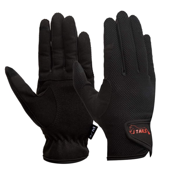 Guantes de equitación Y.J TAILS Equestrian para mujer, tejidos de microfibra