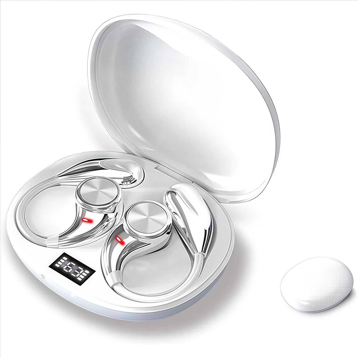 Aaronmei Auriculares Bluetooth 5.4 Open Ear Blanco