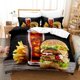 thumbnail image 1 of Foodie Hamburger Bedding Set Bed Set Aldult Kid Bedroom Duvetcover Sets bed sheet set, 1 of 5