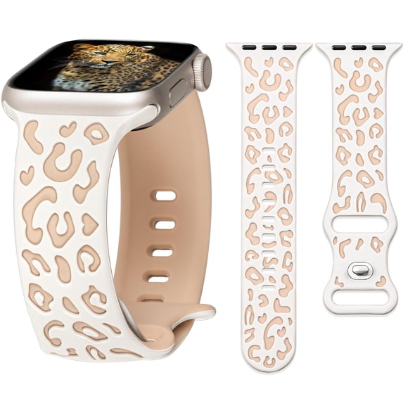 Correa G-ficu Leopardo de silicona 38/40/41/42 mm para Apple Watch