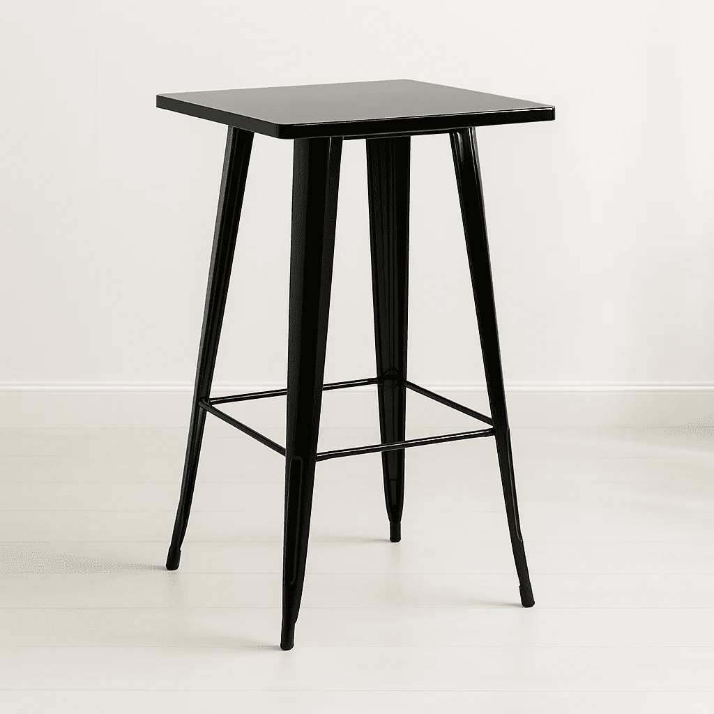 Klik Muebles - Mesa Tolix De Bar O Terraza O Restaurant 105 Cm De Alto 60x60cm - Negra