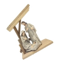 Magideal - Estatua De Belén Navideño, Escultura De Resina De Madera, Colección De Abalorios, Adorno Artesanal De Escritorio Para Sala De Estar, Dormitorio Y Arma