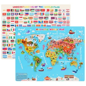 Pellitos - Mapa Mundial Magnetico Cognitivo Version Ingles