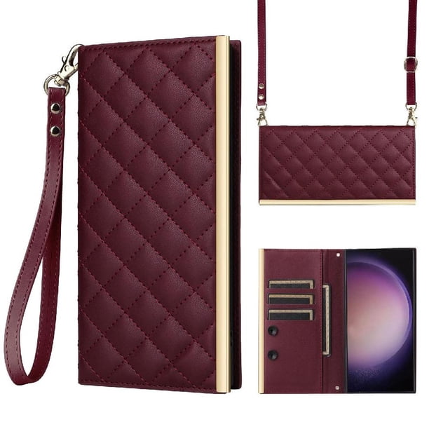 Funda Tipo Cartera Acolchada con Correa para Samsung Galaxy S23 FERojo