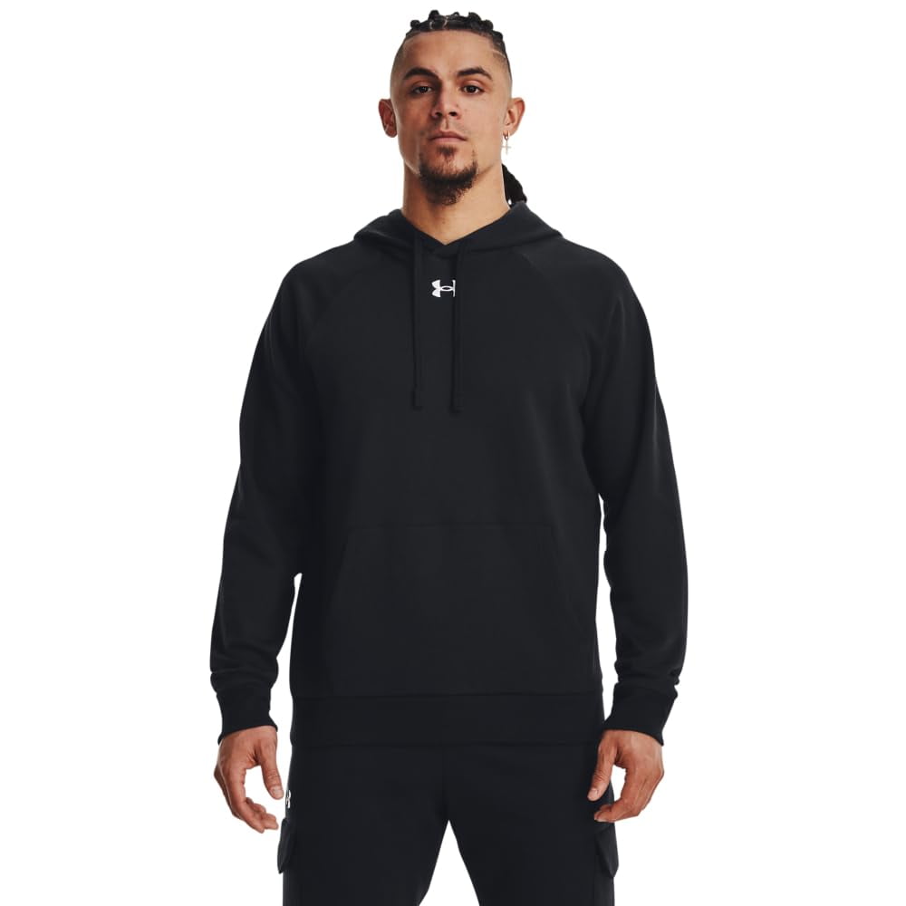 Sudadera Con Capucha Under Armour Rival Fleece Para Hombre, Color Negro/blanco, Talla L
