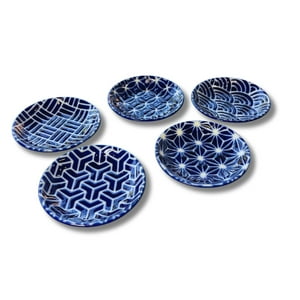 Kenko Foods - Mini Platos Japoneses Tintura Índigo Diseño Edo Komon