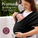 thumbnail image 3 of Portabebé Momcozy Negro Ajustable Ergonómico Hebillas, 3 of 3