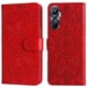 thumbnail image 1 of Funda tipo cartera FOXDOCK para Infinix Hot 20 4G , diseño girasol en relieve, cuero PU, cierre magnético, soporte y tarjetero, 1 of 5