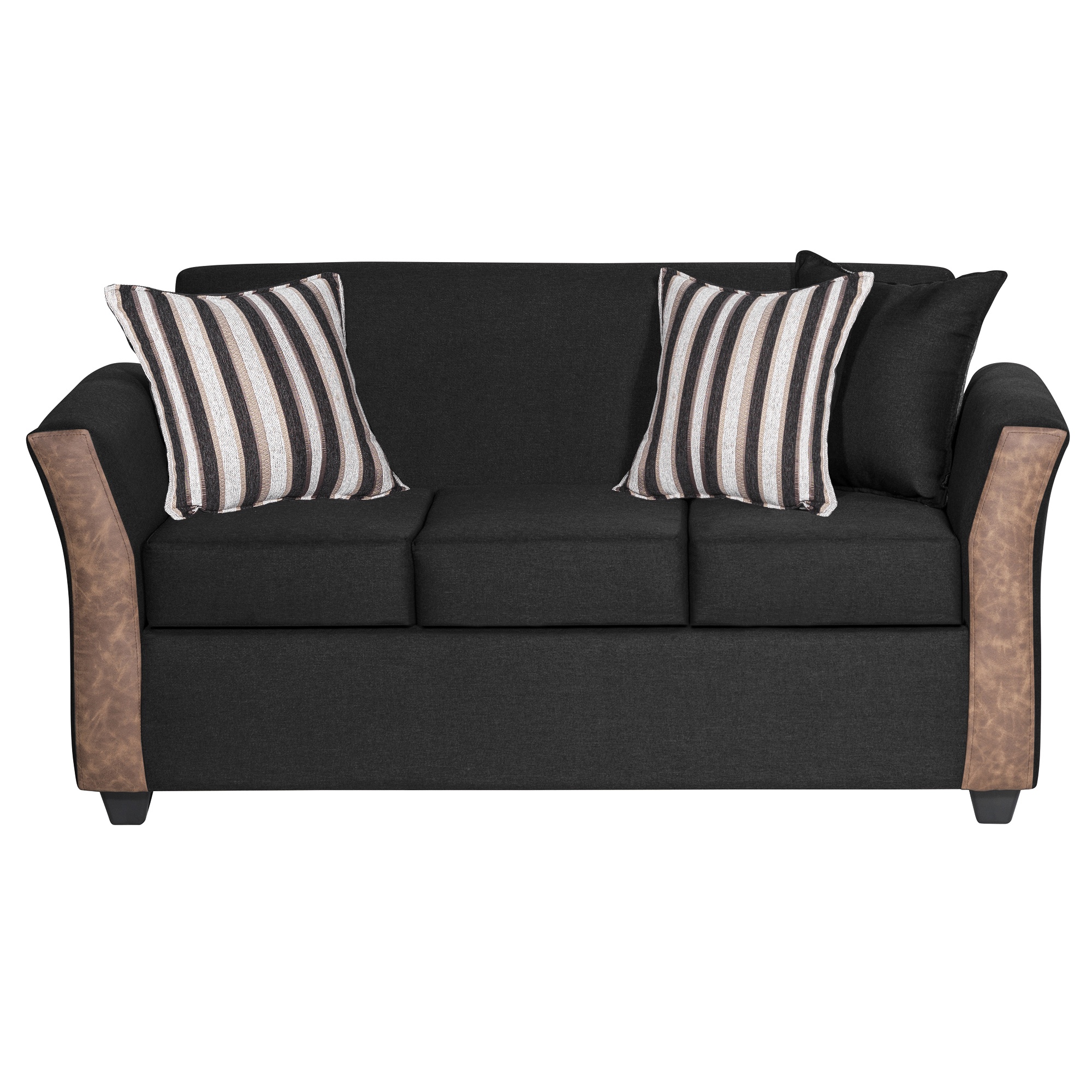 Colbox - Sofá Mornig 3 Cuerpos Tela Negro