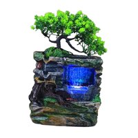 Bothyi - Fuentes De Agua Para Interiores Rocalla Paisaje Escritorio Cascada Fuente Decoración Sin Niebla