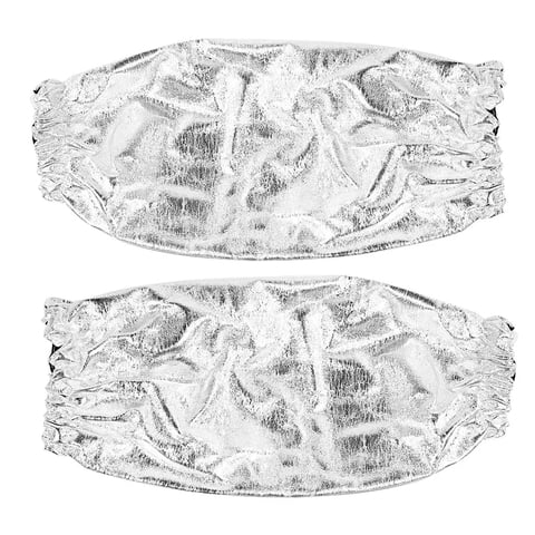 Magideal - Mangas De Brazo Resistentes Al Calor Mangas De Trabajo De Soldadura,Protección De Brazo De Papel De Aluminio,Mangas Ignífugas Resistentes Al Fuego Par