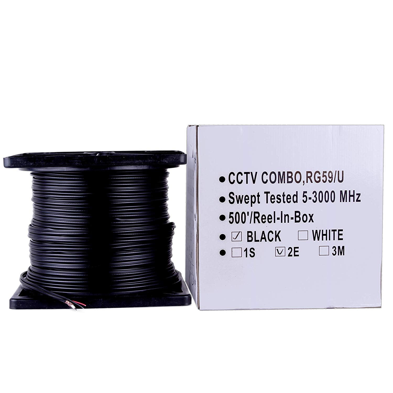 Cable Cctv Five Star Cable Rg59 Siamés De 500 Pies Con Alimentación