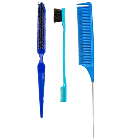 Ioensy - Juego De 3 Brochas Para Bordes Pulidos Para Cepillado De Bordes Y Cepillado Trasero Azul