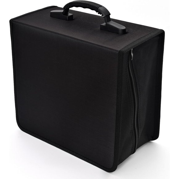 Estuche organizador de CD y DVD Alavisxf xx de nylon, capacidad para 432 discos