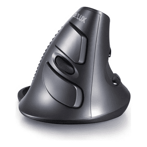 Ratón Láser Vertical Ergonómico 3D Usb 1200 Dpi, Delux M618, Color Negro