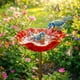 thumbnail image 1 of Estaca jardín flor metal hecha mano comedero agua abejas mariposas decoración jardín, 1 of 7