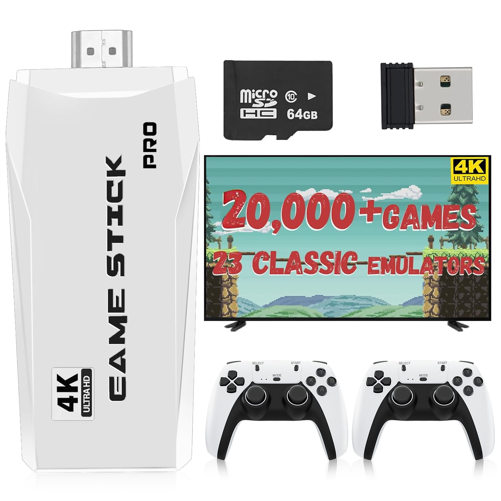 Consola De Juegos Retro Plestudent Con Más De 20 000 Juegos Y 2 Controladores