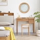 thumbnail image 1 of Natural Beech Wood Make-up Stool Bed Bench for Dining Room, Bedroom, 1 of 3