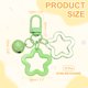 thumbnail image 2 of Uxcell 10 piezas de llaveros de estrella, encantos de llavero lindos al por mayor estrellas campana adornos de bolsa anillo de llaves para mujeres bolsos de cuero, verde, 2 of 6