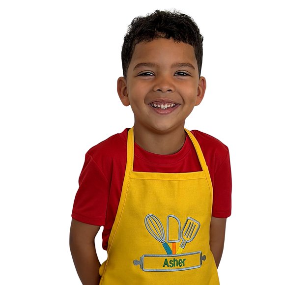 Delantal PLACE4PRINT para Niños Personalizado con Nombre Bordado