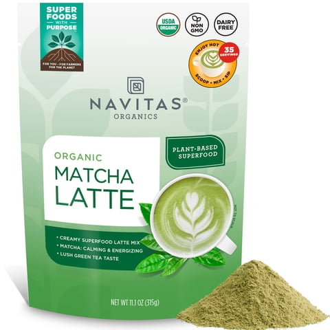 Matcha Latte Navitas Organics, 330 Ml, Orgánico, Sin Transgénicos, Sin Lácteos