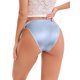 thumbnail image 3 of INSPIRE CHIC Bragas de Mujer Vuelta al Cole Encaje Satinado Elástico de Cintura Baja Sin Costuras Cómodas Transpirables Hipsters L Azul Claro, 3 of 4
