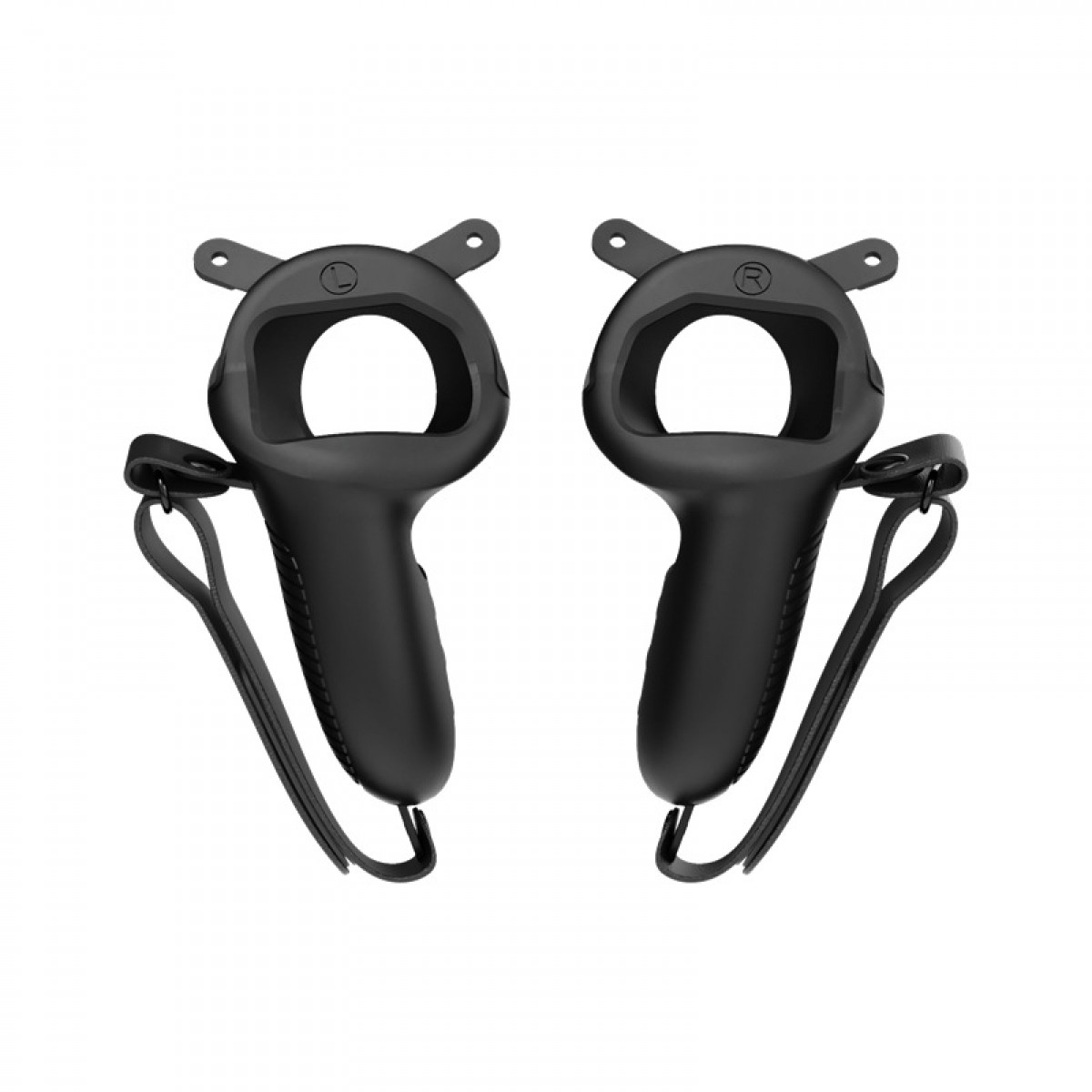 Genérico - Compatible Con Meta Quest 3/3S Vr Controller Silicone Cover - Silicone With Pu Leather Strap, Anti-Slip, Waterproof, Shockproof, Enhanced Grip And Durability Gaming Accessories-Negro