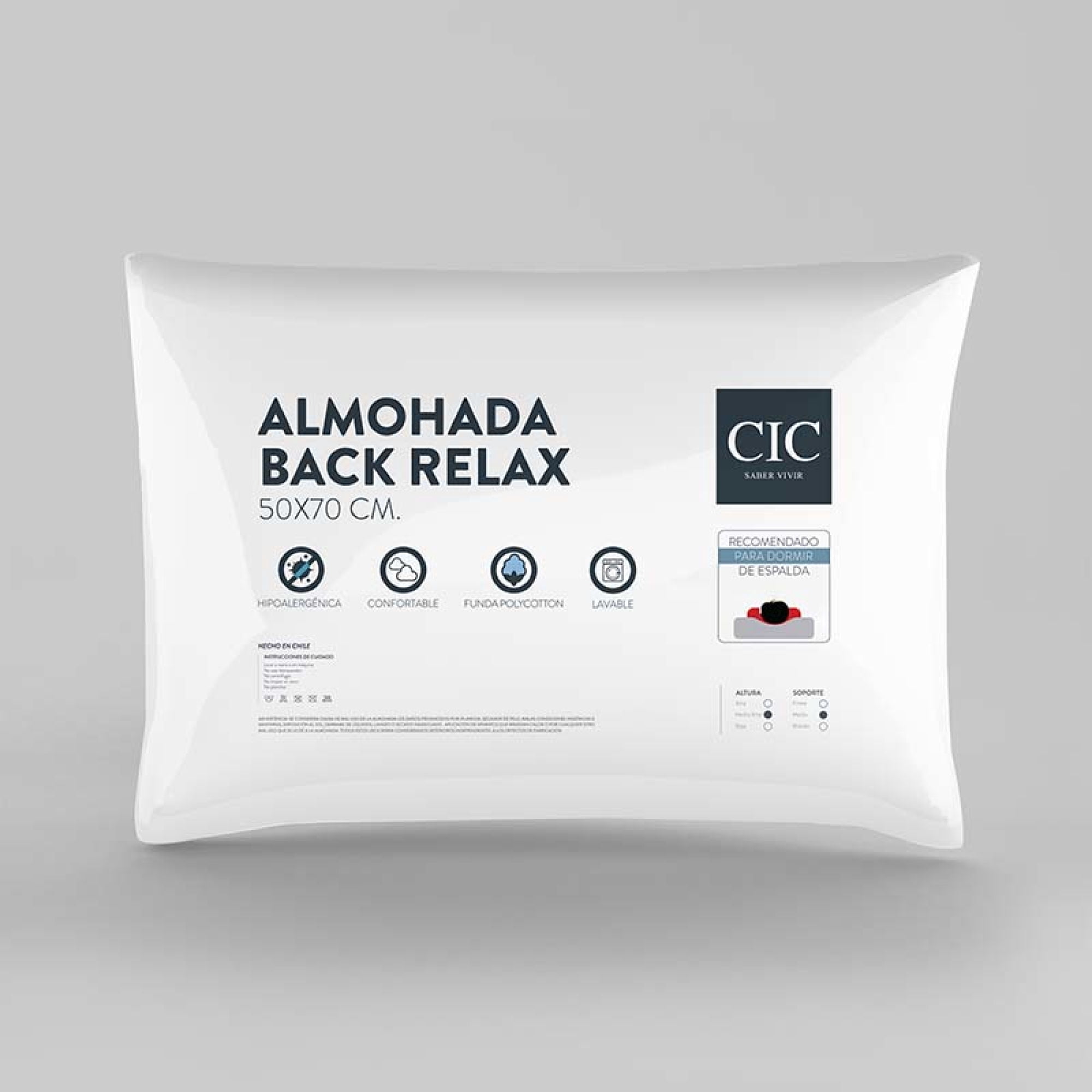 Almohada Fibra Back Relax 50x70