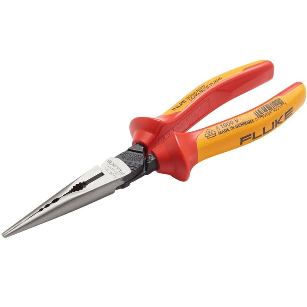 Alicates Aislantes De Punta Larga Fluke Inlp8 Con Cortador Lateral De 1000 V