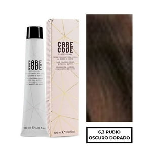Care Code - Tintura Profesional Permanente 100Ml Rubio Oscuro Dorado 6,3 + Oxigen 150 Ml 20 Vol