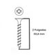thumbnail image 2 of Tornillo Volcanita Rosca Madera CRS zincado 6 x 2 - 100 Unidades, 2 of 4