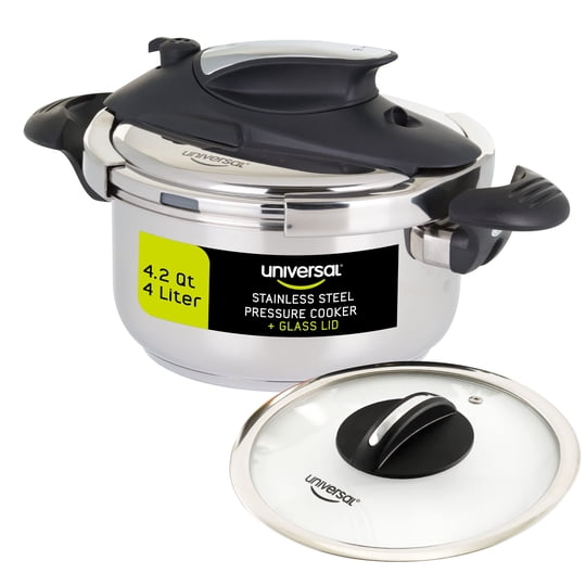 Olla A Presión Universal De 4 l De Acero Inoxidable Con Tapa