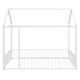 thumbnail image 3 of Full Size Metal Bed House Bed Frame with Fence, for Kids, Teens, Girls, Boys,White, 3 of 3